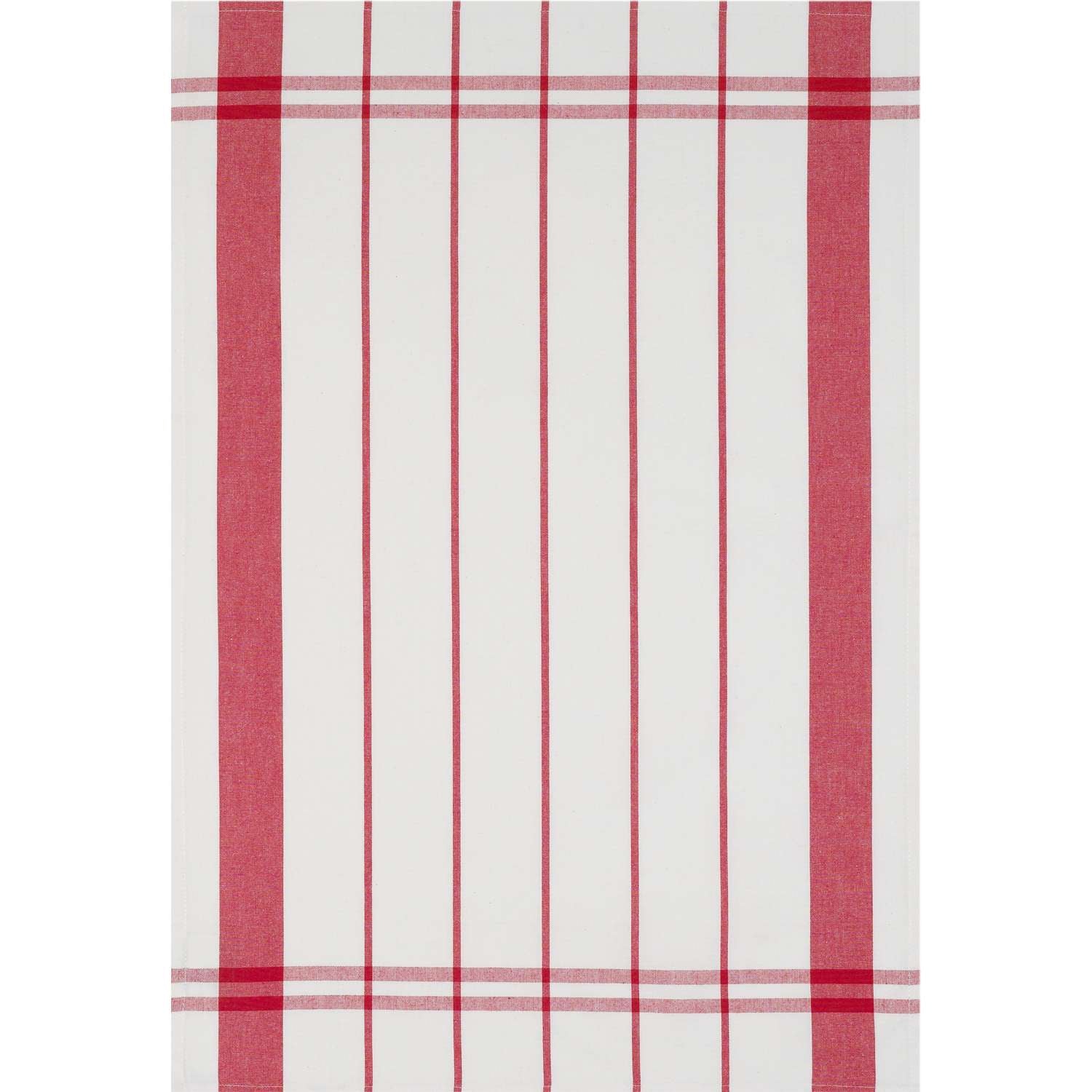 Geschirrtuch gestreift - Farbe rot