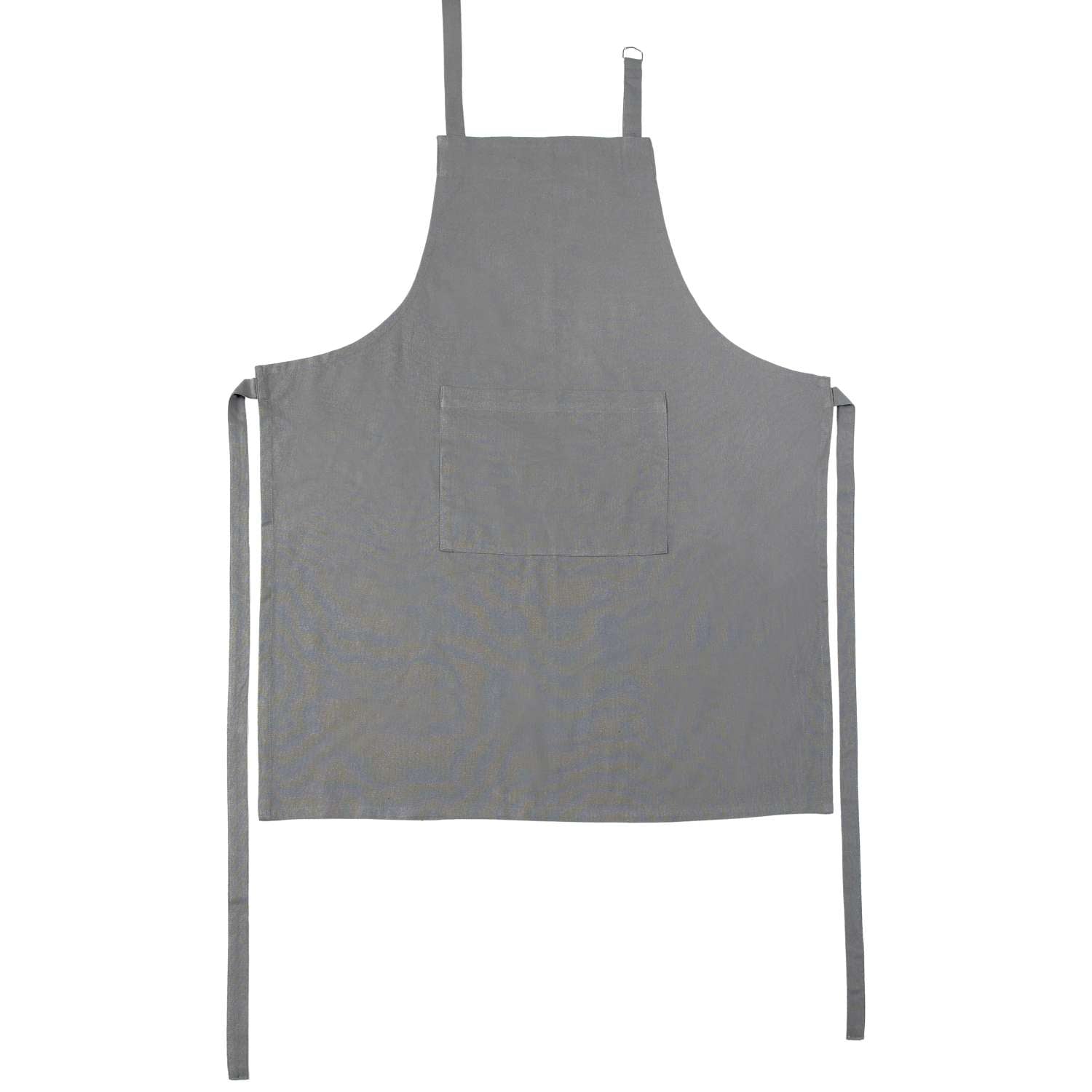 Kochschürze uni mit Tasche - Farbe grau