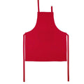 Kochschürze uni mit Tasche - Farbe rot