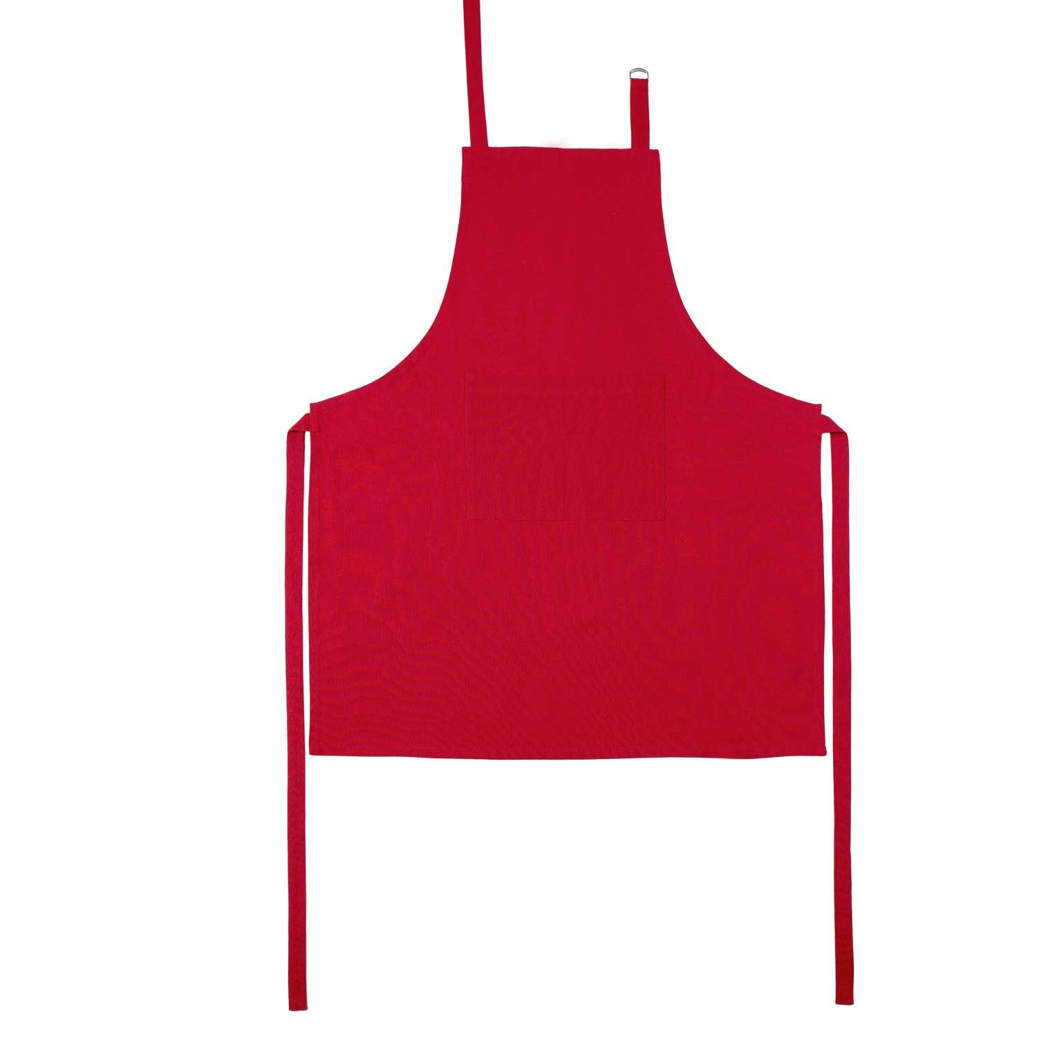 Kochschürze uni mit Tasche - Farbe rot