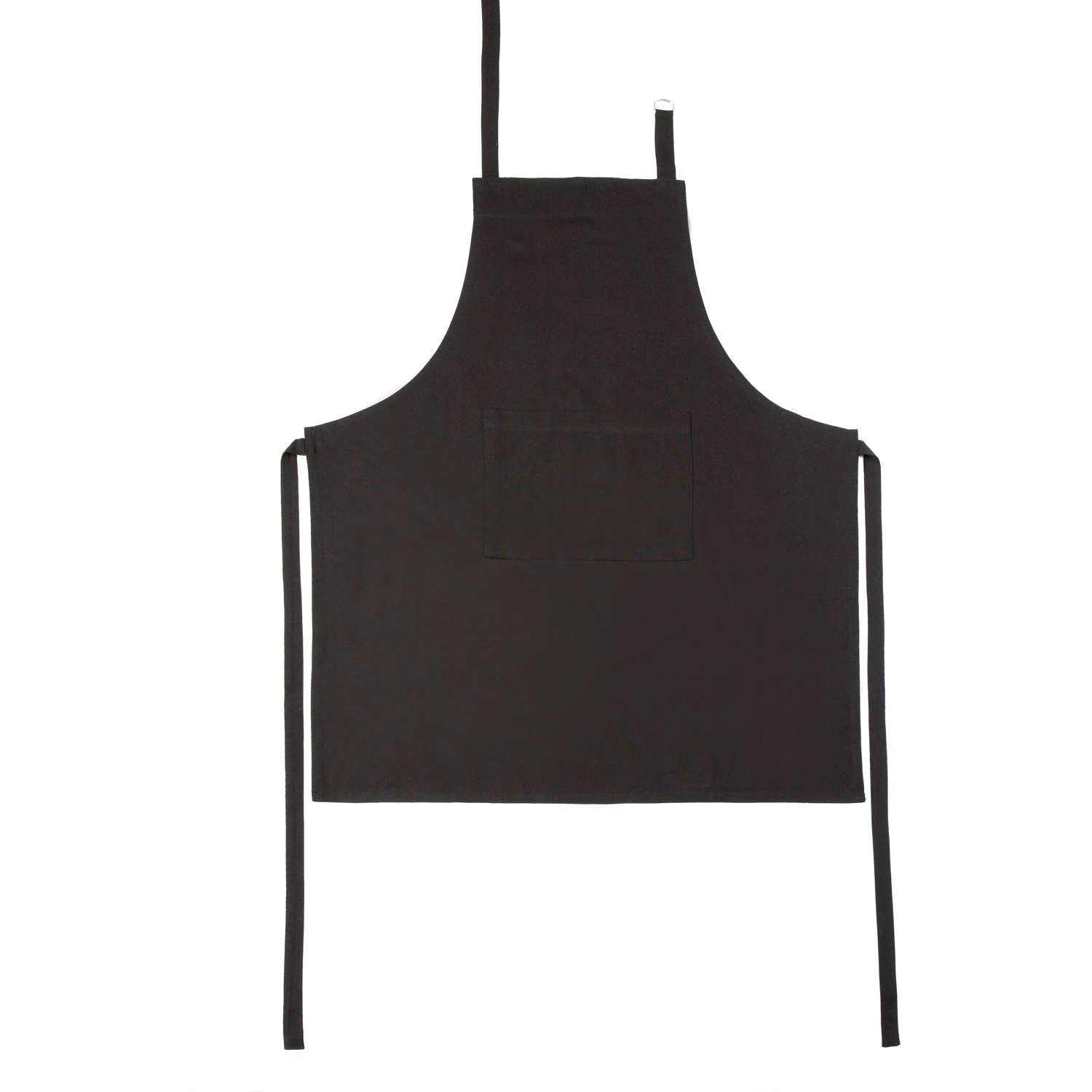 Kochschürze uni mit Tasche - Farbe schwarz