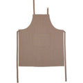 Kochschürze uni mit Tasche - Farbe taupe