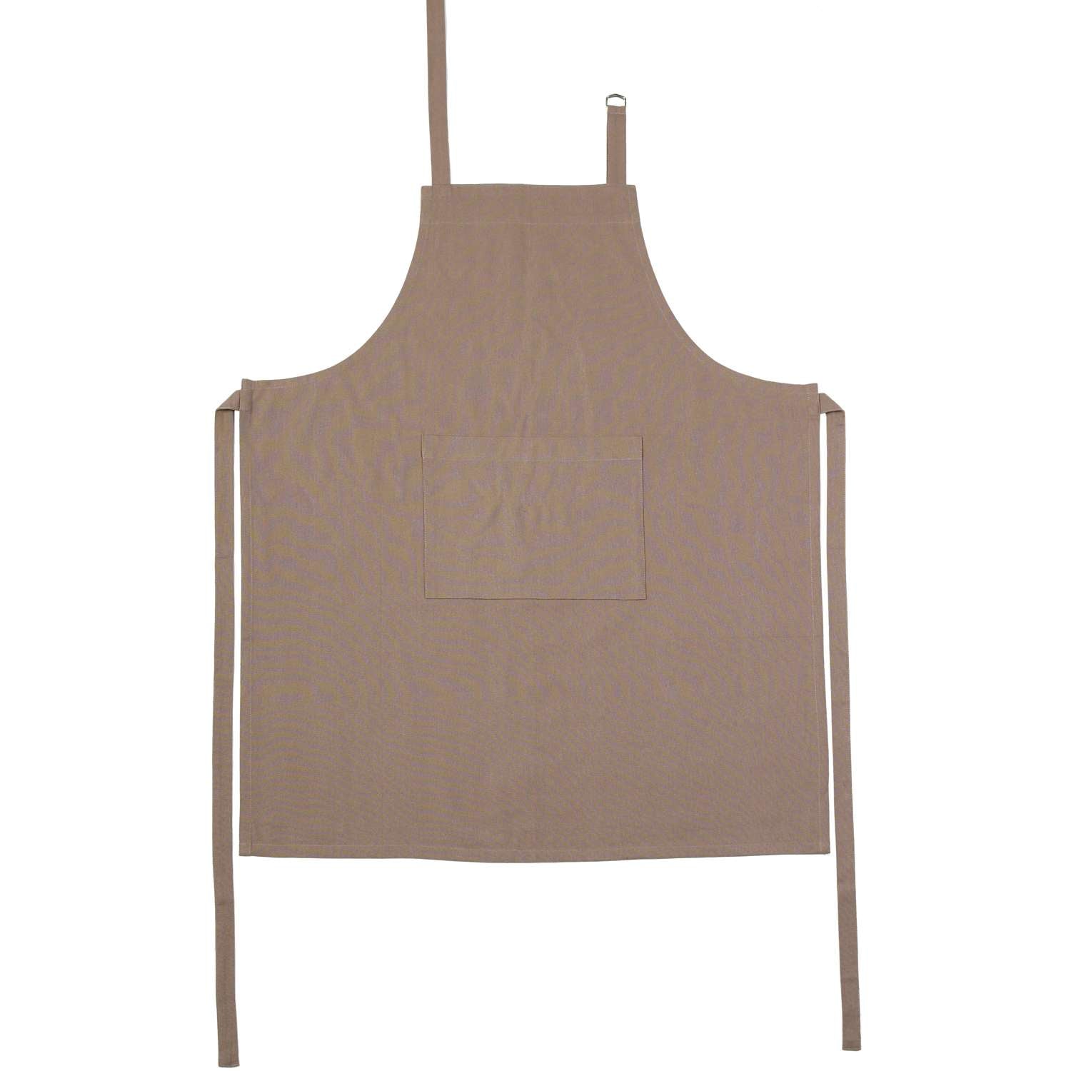 Kochschürze uni mit Tasche - Farbe taupe