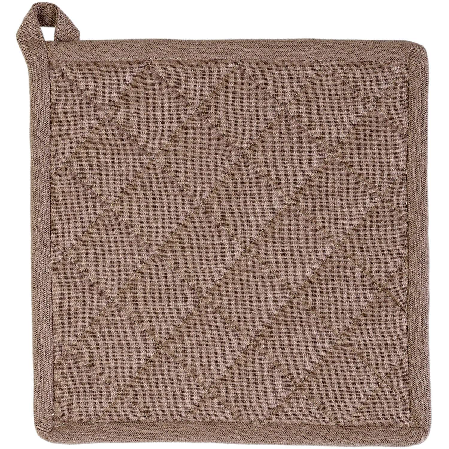 Topflappen uni - Farbe taupe (Küchengreifhilfe)