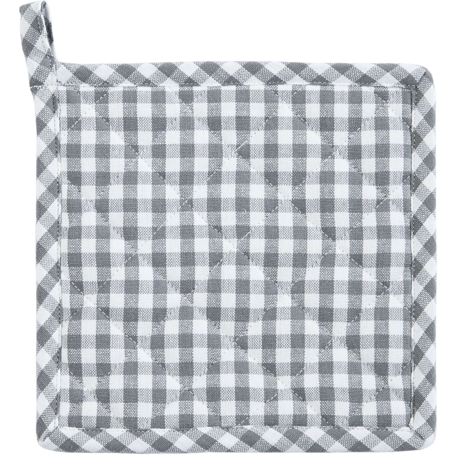 Topflappen vichy - Farbe grau (Küchengreifhilfe)