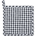 Topflappen vichy - Farbe schwarz (Küchengreifhilfe)