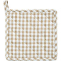 Topflappen vichy - Farbe taupe (Küchengreifhilfe)