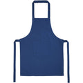 Kinderschürze uni marine - mit Tasche