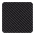 6er Set eckige Glasuntersetzer "Stratos" mit Carbon-Muster
