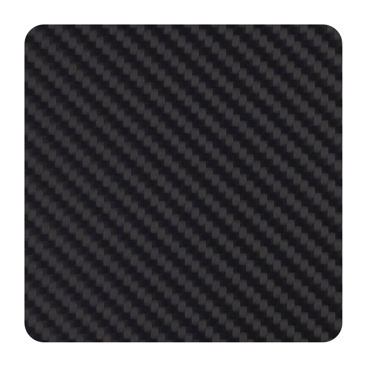 6er Set eckige Glasuntersetzer "Stratos" mit Carbon-Muster