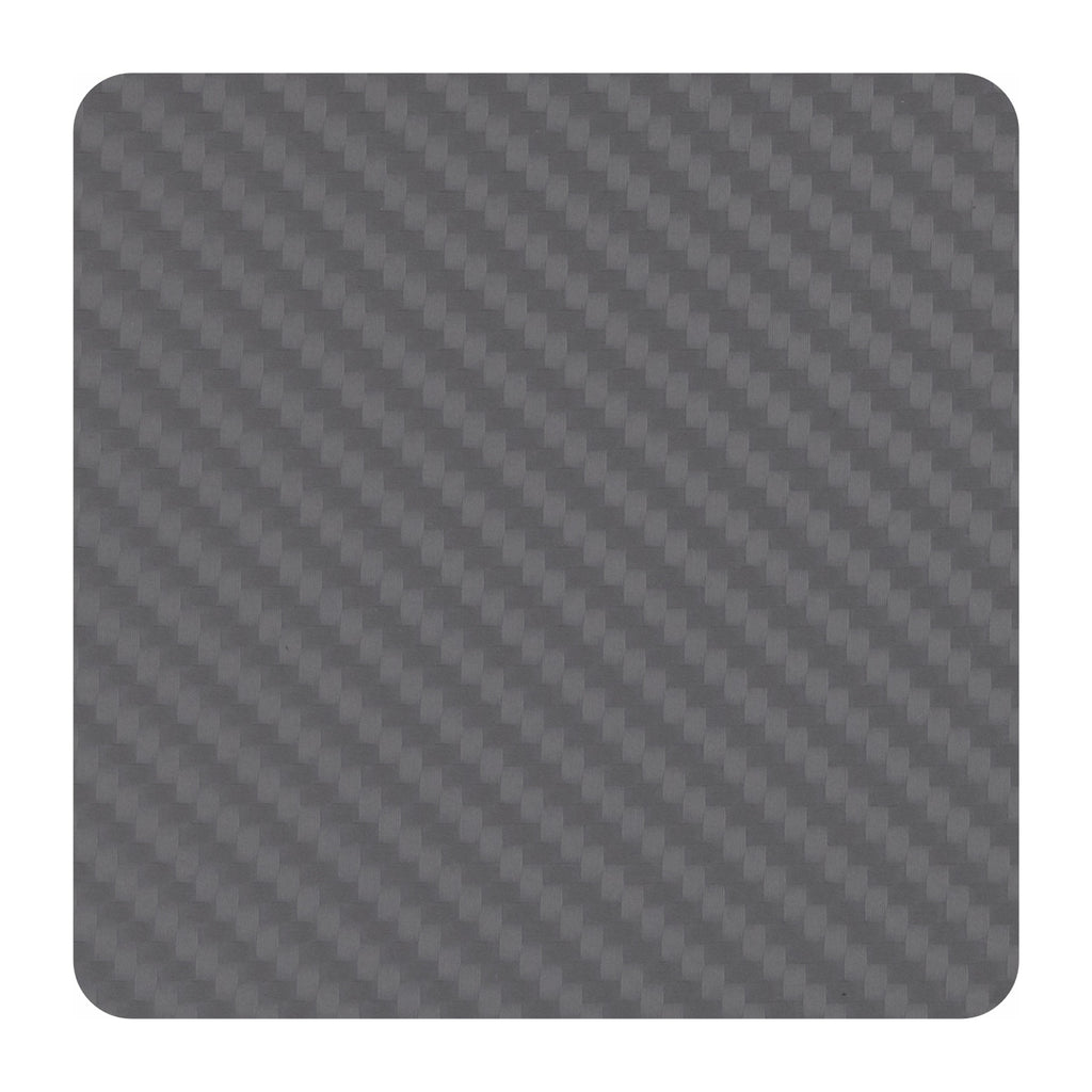 6er Set eckige Glasuntersetzer "Stratos" mit Carbon-Muster