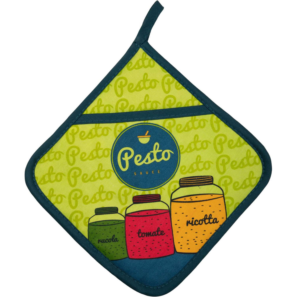 Topflappen mit Eingriff - Pesto (Küchengreifhilfe)