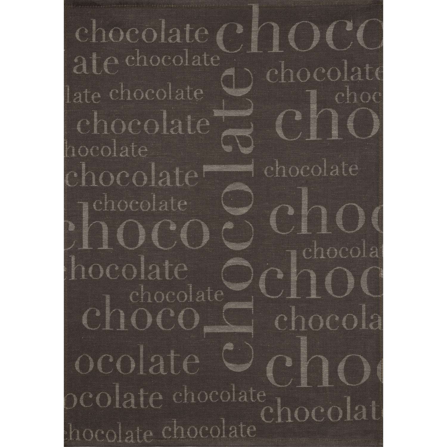 Geschirrtuch Halbleinen jacquard - Chocolate