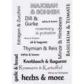 Geschirrtuch bedruckt - Herbs & More schwarz