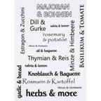Geschirrtuch bedruckt - Herbs & More schwarz