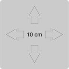 6er Set eckige Glasuntersetzer "Stratos" mit Carbon-Muster