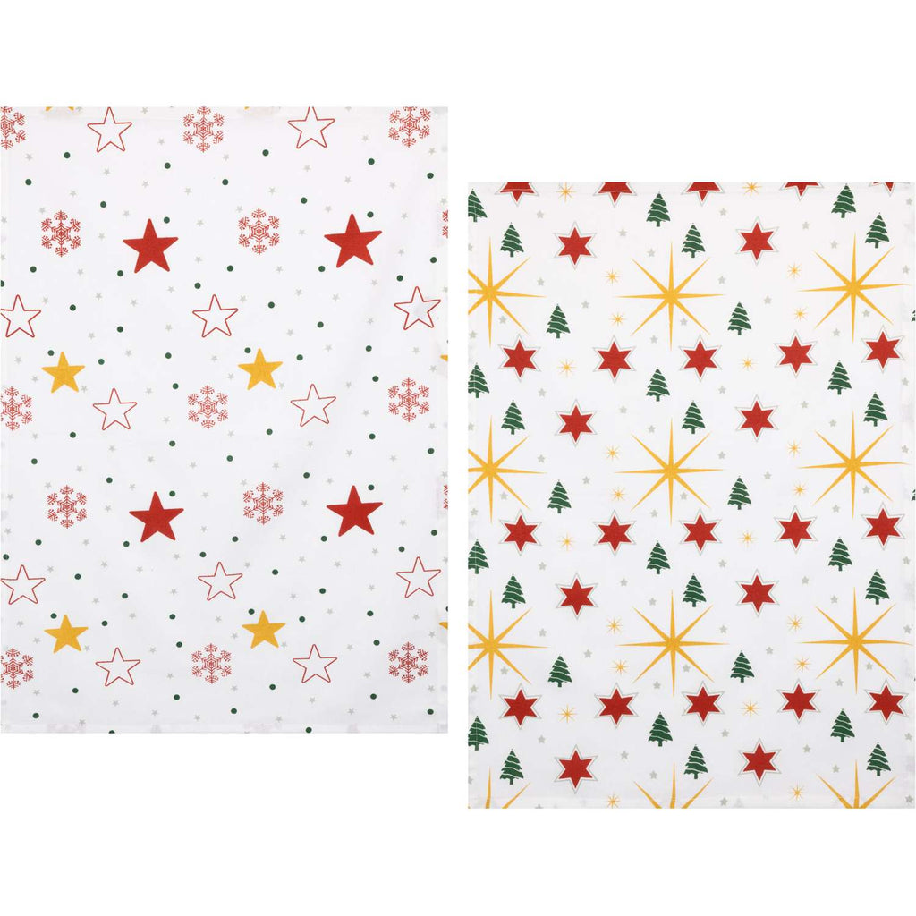 Wintertime Geschirrtücher aus Baumwolle im 2er Pack, Öko-Tex zertifiziert - Stuco - X-Mas Edition Wintertime