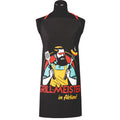 Grillschürze für Grillmeister in schwarz mit Aufdruck: Bratwurst und Schriftzug "Grillmeister in Aktion", ca. 70x85 cm - Stuco -